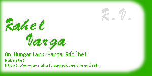 rahel varga business card